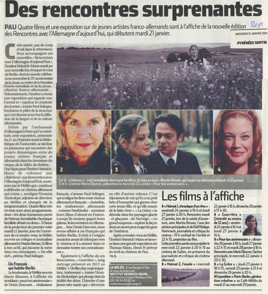 République des Pyrénées du 15/01/2014